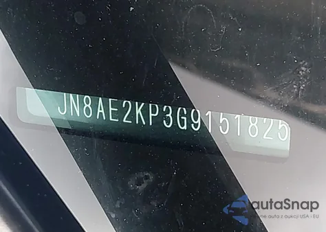 2016 Nissan Quest Sv z USA, uszkodzony, nr VIN JN8AE2KP3G9151825